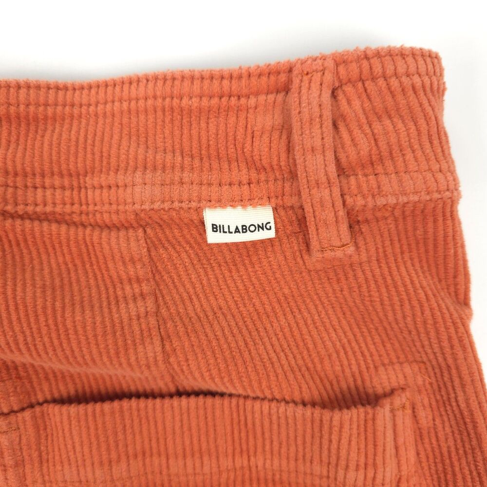 BILLABONG Free Fall Wide Leg Raw Hem Corduroy Pants 70s Beachy Boho VSCO Hipster - Picture 7 of 8